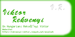 viktor rekvenyi business card